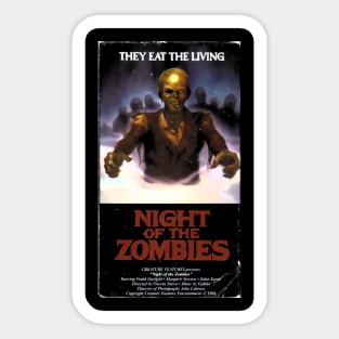 Night Of The Zombies VHS box Sticker